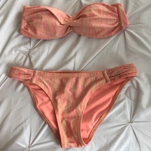 Pink and orange bikini set